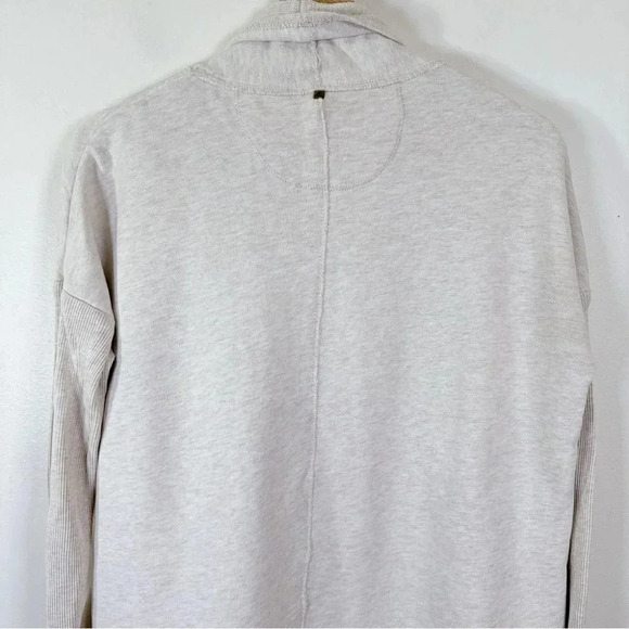 Aritzia Wilfred Open Drape Slit Hem Heathered Birch Cardigan - Picture 10 of 14